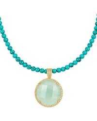 Liv Oliver - 18K Plated 35.70 Ct. Tw. Gemstone Cz Necklace - Lyst