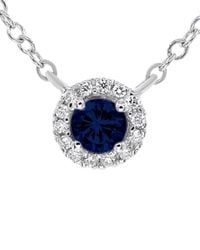 Diana M. Jewels - Fine Jewelry 14k 0.69 Ct. Tw. Diamond & Sapphire Necklace - Lyst