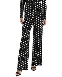 Halston - Polka Dot Wide Leg Pant - Lyst