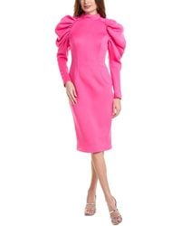 Jovani - Scuba Puff Sleeve Cocktail Dress - Lyst