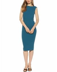 Alexia Admor - Noor Boatneck Blouson Midi Dress - Lyst