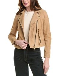 AllSaints - Dalby Suede Biker Jacket - Lyst