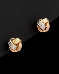 Italian Gold - 14k Tri-tone Love Knot Studs - Lyst