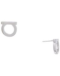 Ferragamo - Gancini Brass Earrings - Lyst