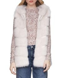 Avec Les Filles - Paneled Faux Fur Vest - Lyst