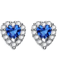 Genevive Jewelry - Silver Cz Earrings - Lyst