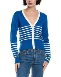 Brodie Cashmere - Irregular Stripe Cashmere-Blend Cardigan - Lyst