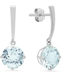 MaxColor - 14k 2.80 Ct. Tw. Aquamarine Drop Earrings - Lyst