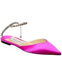 Jimmy Choo - Saeda Satin Flat - Lyst