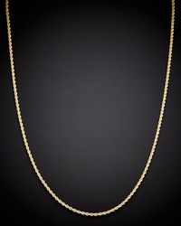 Italian Gold - 14k Hollow Rope Chain Necklace - Lyst