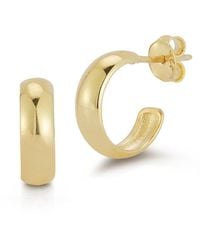 Chloe and Madison - 14k Over Silver Polished Hoops - Lyst