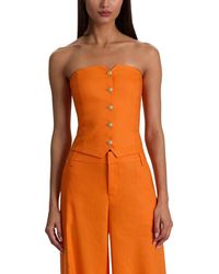 Alice + Olivia - Kelcey Linen-Blend Vest - Lyst