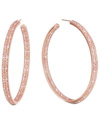Lana Jewelry - 14k Rose Gold 3.57 Ct. Tw. Diamond Scattered Edge Hoops - Lyst