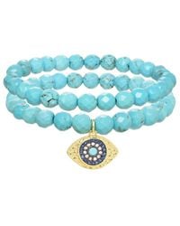 Rachel Reinhardt Jewelry - 18k Filled Cz Evil Eye Bracelet - Lyst