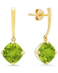 MaxColor - 14k 3.70 Ct. Tw. Peridot Drop Earrings - Lyst