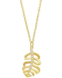 Savvy Cie - Cz Pendant Necklace - Lyst