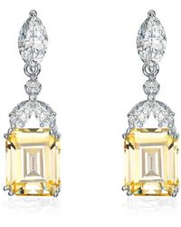 Genevive Jewelry - Silver Drop Earrings - Lyst