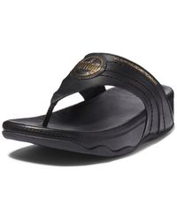 Fitflop Walkstar Leather Sandal - Black
