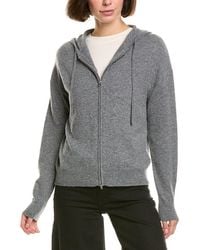 InCashmere - Zip Front Hooded 100% Cashmere Cardigan - Lyst