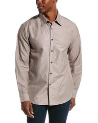 Theory - Noll Essential Linen-blend Woven Shirt - Lyst