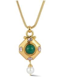 Chloe and Madison - Plated Cz Gem Pendant Necklace - Lyst