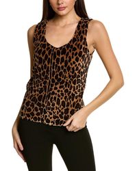 St. John - Cheetah Velour Top - Lyst