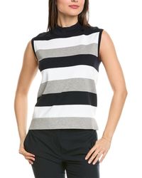 St. John - Candy Stripe Turtleneck Sweater - Lyst
