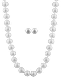 Splendid - 14k 7-7.5mm Pearl Necklace & Stud Set - Lyst