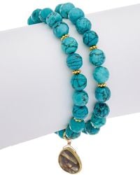Rachel Reinhardt Jewelry - 14k Over Silver Gemstone Stretch Bracelet - Lyst