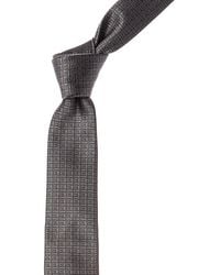 Givenchy - Grey All Over Logo Silk Tie - Lyst