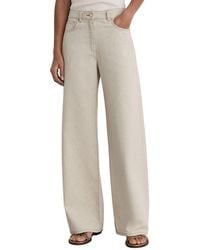 Reiss - Febe Wide Leg Jean With Hemp - Lyst