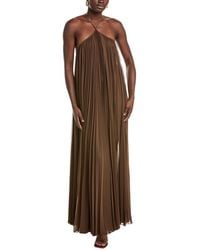 Michael Kors - Chiffon Halter Pleat Gown - Lyst