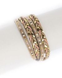 Saachi - All Tied Up Braided Leather Bracelet - Lyst