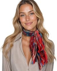 Blue Pacific - Scottish Plaid Cashmere-Blend Neckerchief - Lyst