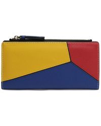 Tiffany & Fred Paris - Color-Patch Long Leather Wallet - Lyst