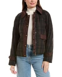 Scotch & Soda - Wax Plaid Mixed Media Padded Jacket - Lyst