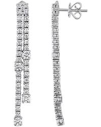 Diamond Select Cuts - 18K 1.62 Ct. Tw. Diamond Linear Drop Earrings - Lyst