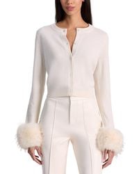 Alice + Olivia - Dollie Wool-Blend Cardigan - Lyst
