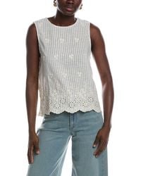 Vince Camuto - Sleeveless Crewneck Blouse - Lyst