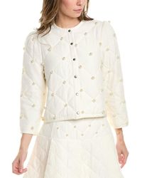 Stellah - Pearl Embellished Quilted Jacket - Lyst