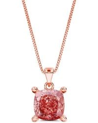 Amairah - 14K Rose 1.00 Ct. Tw. Lab-Grown Diamond Solitaire Pendant Necklace - Lyst