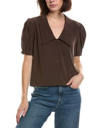 FRAME - Frame The Sailor Silk Blouse - Lyst