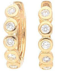 Nephora - 14k Diamond Huggie Hoops - Lyst