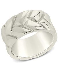 Sterling Forever - Cameron Textured Ring - Lyst