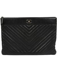 CHANEL - Lambskin Mademoiselle Large Clutch (Authentic Pre-Loved) - Lyst