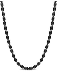 Italian Silver - Oval Ball Chain Necklace - Lyst