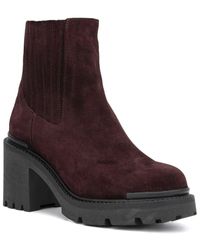 Aquatalia Jordana Weatherproof Suede Bootie in Black Lyst