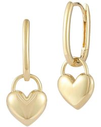 Ember Fine Jewelry - 14k Heart Drop Earrings - Lyst