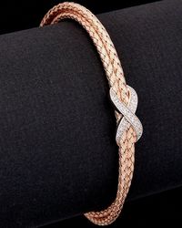 Meshmerise - 18k Over Silver 0.2 Ct. Tw. Diamond Bracelet - Lyst