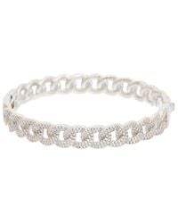 Juvell - 18K Plated Cz Link Bangle Bracelet - Lyst